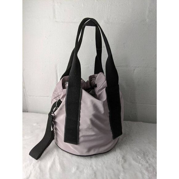 Fabletics Carina Cinched Nylon Light Pink Bucket‎ Bag w Black Straps - Picture 12 of 12